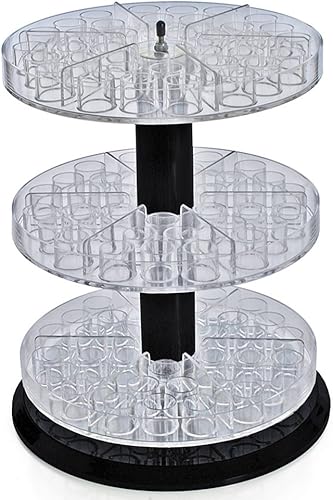 Azar 225035 - Pantalla redonda giratoria de tres niveles con ranuras de 1 pulgada de diámetro