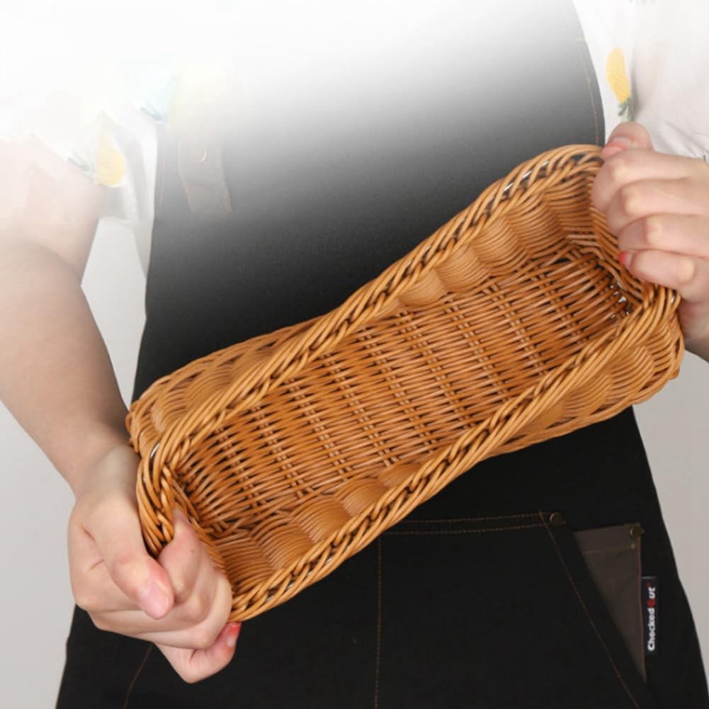 10 cestas de almacenamiento para cubiertos de escritorio, cesta tejida para almacenamiento de vajilla, restaurante, vajilla