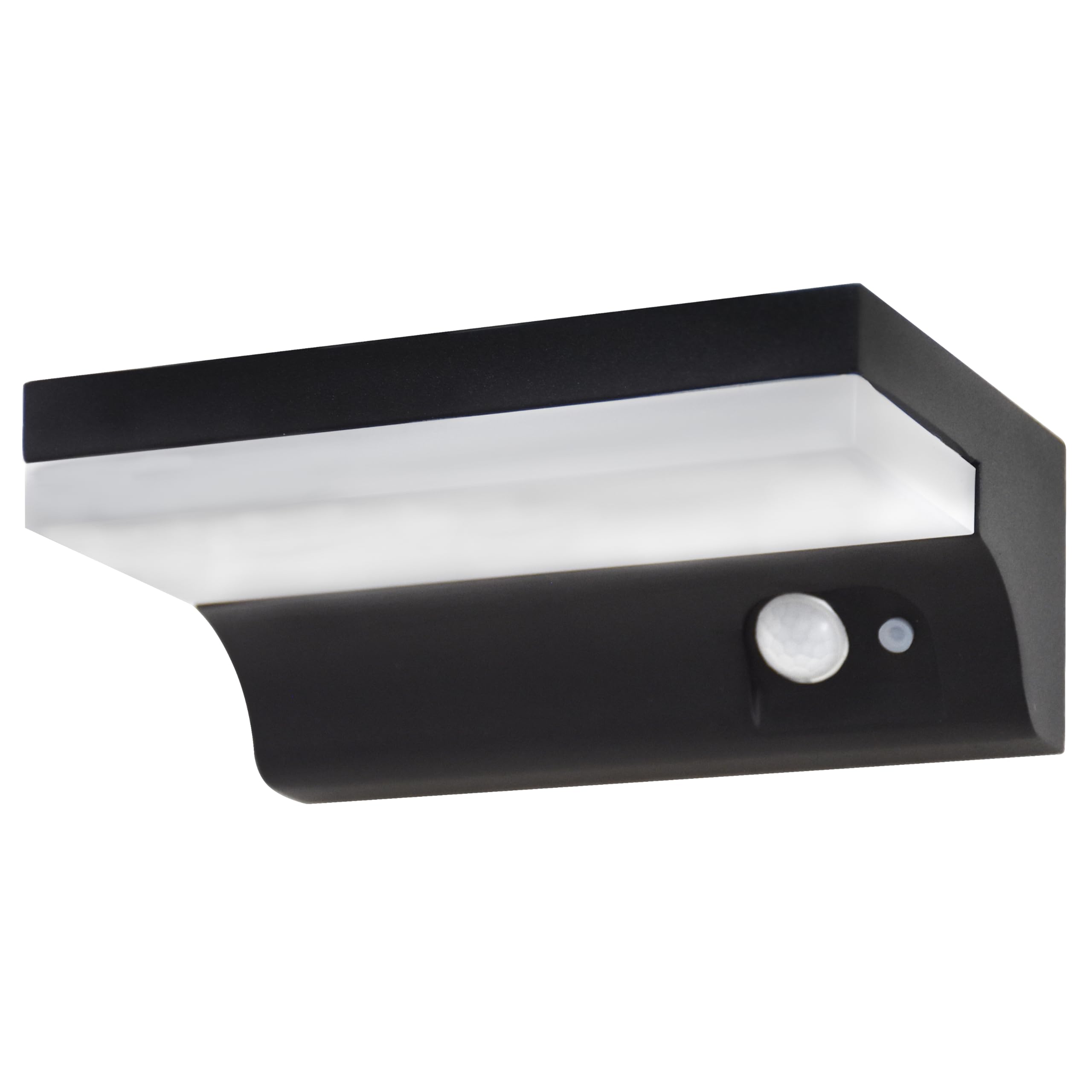 REV LUMUS 130 Solar Wall Light with Motion Sensor, LED Wall Light, Solar Garden Light, 150 Lumens, 3000 K, 2 W, IP65, Black