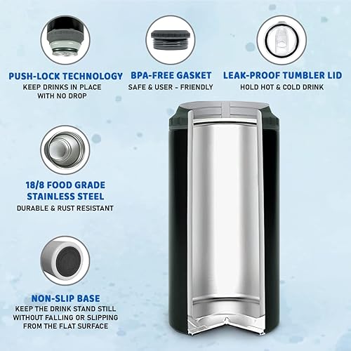 Miniatura 4 de wowcugi Vaso de caza 4 en 1 con diseño de bandera estadounidense de ciervos, acero inoxidable, 16 onzas