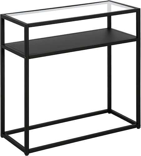 Henn&Hart Mesa auxiliar Ada, 24 pulgadas de ancho, color negro