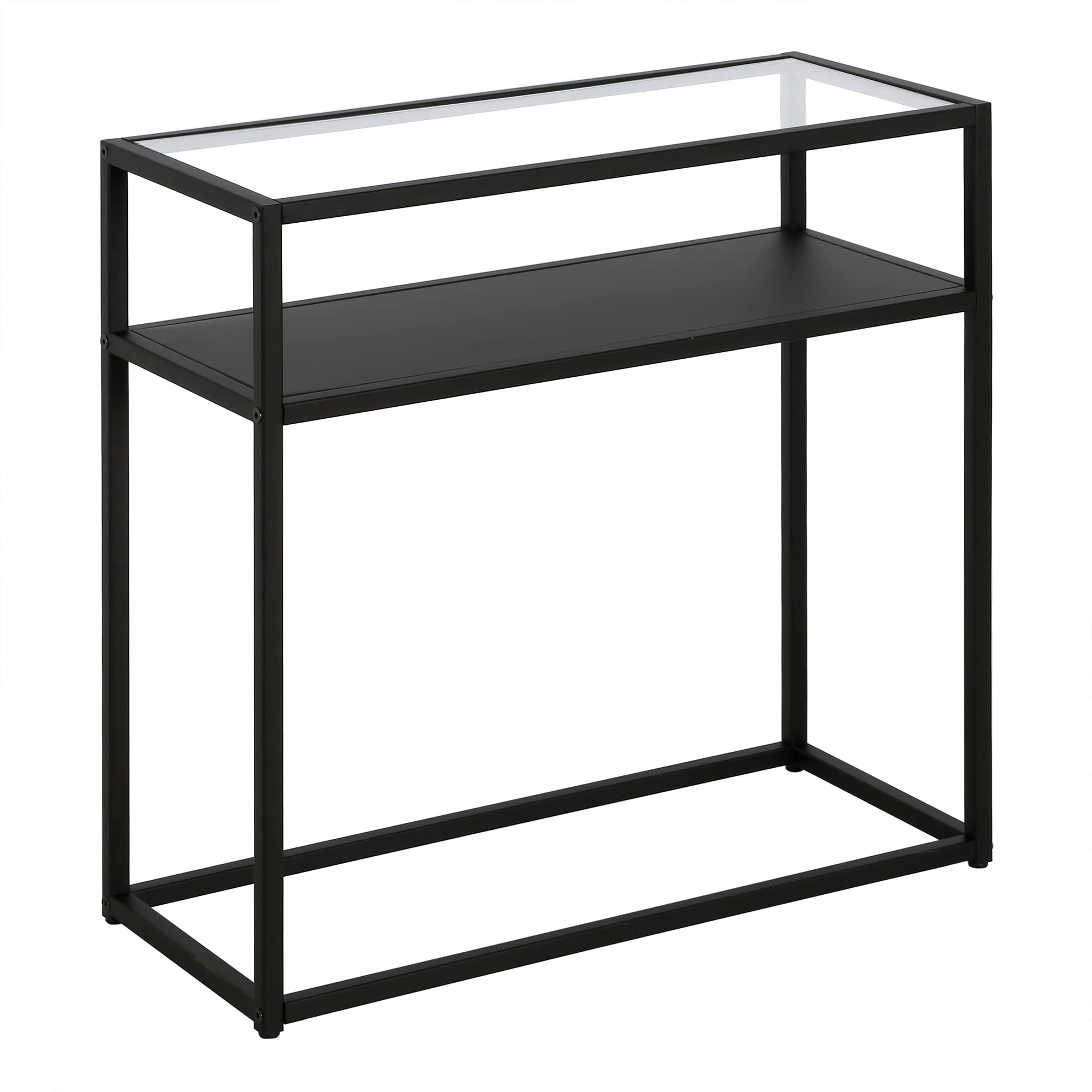 Henn&Hart Ada Side Table, 24" Wide, Black