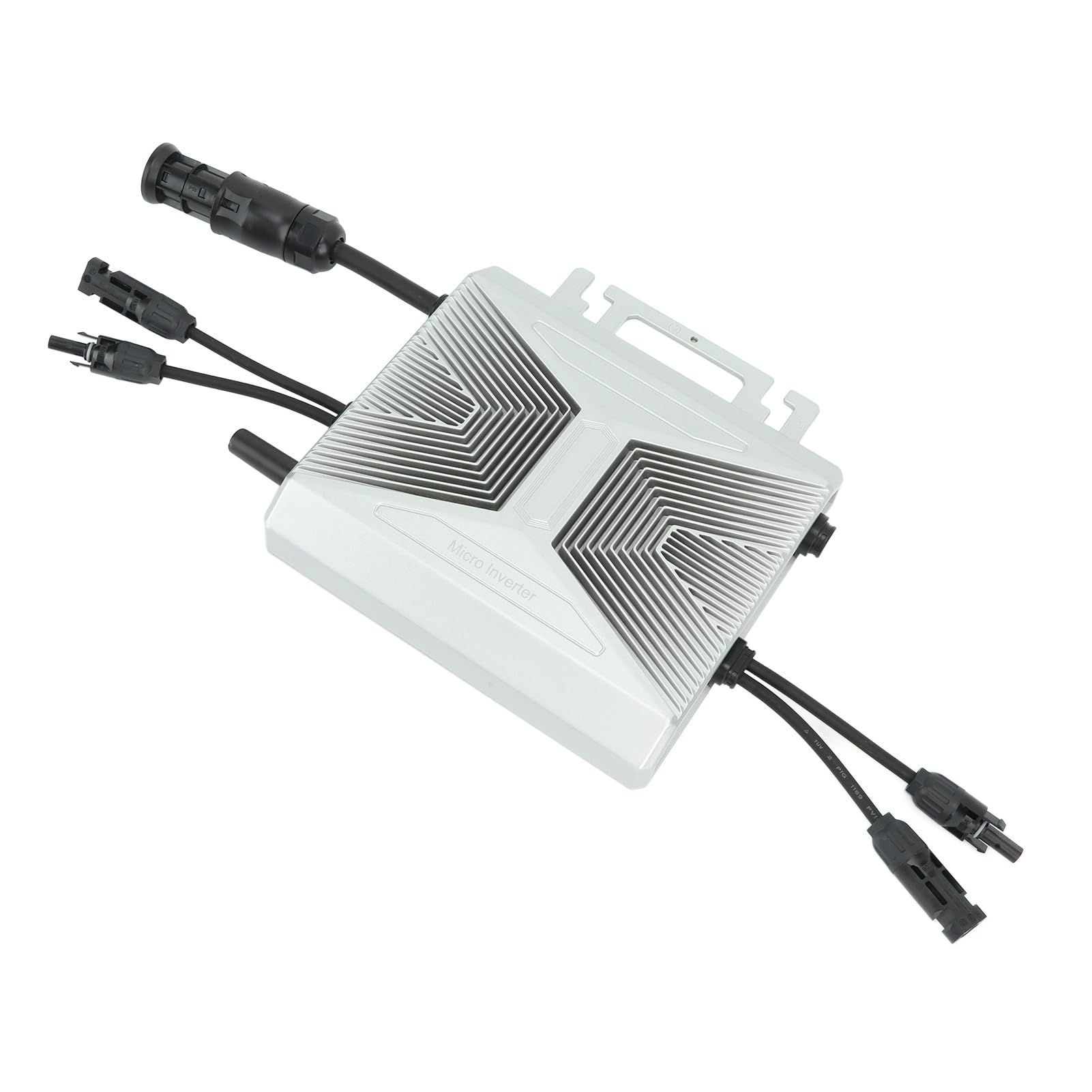 Hyuduo Mikro-Wechselrichter, 600 W, Grid-Tie-Wechselrichter aus Aluminiumlegierung mit Dual-MPPT-WiFi-Überwachung, IP67 Wasserdicht, 96,5 Prozent CEC-Wirkungsgrad für Solar-PV-Systeme für