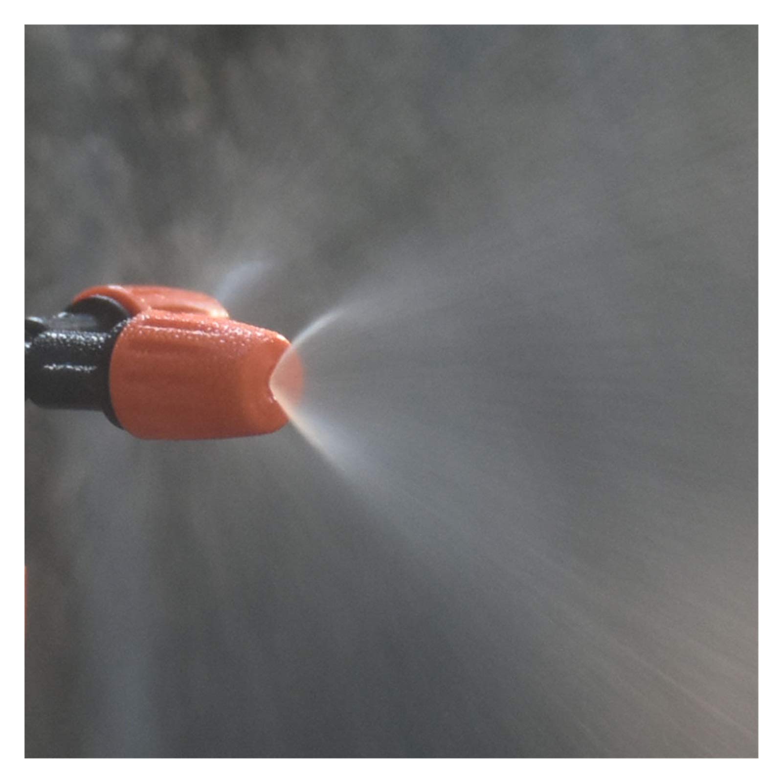 Ogród Irygator Pomarańczowy Regulowana Dysza natryskowa Kroplówka do głowicy mikro-przepływu, z gwintowanym złączem kolczastym T 100 sztuk (Color : C)