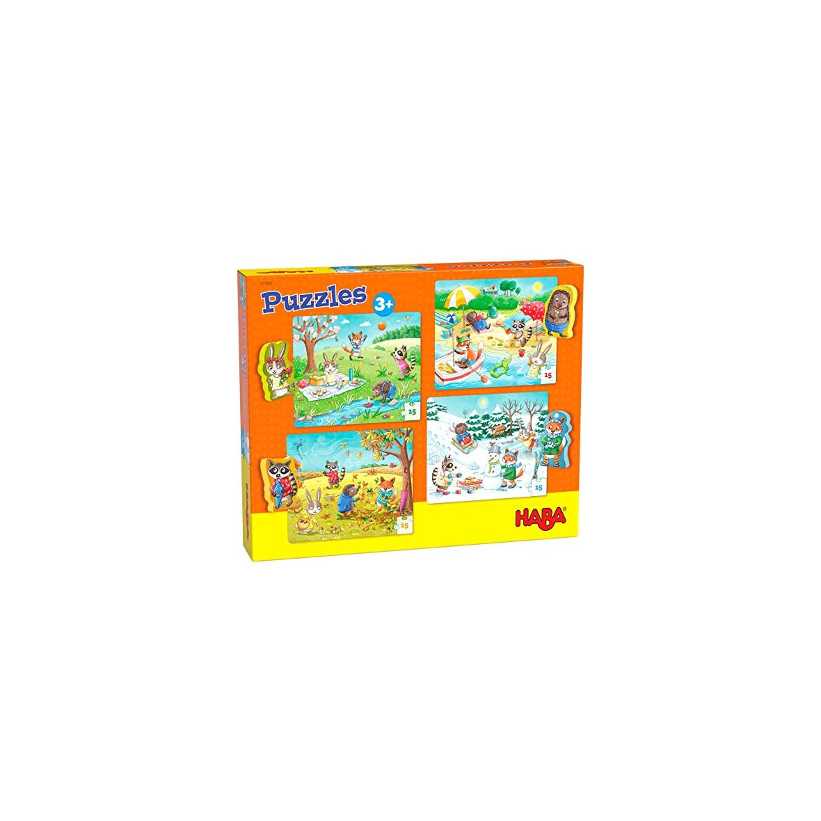 Haba-301888 Puzzles Las Cuatro Estaciones Puzle Infantil, Multicolor (301888)