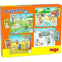 HABA-301888-Puzzles-Las-Cuatro-Estaciones-Puzle-Infantil-Multicolor-301888