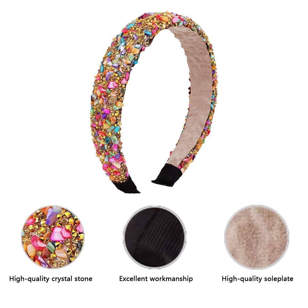 3 cerchietti larghi in velluto da donna, imbottiti, in velluto, con spugna, spesse, alla moda, antiscivolo, accessori per capelli (nero, rosso, verde