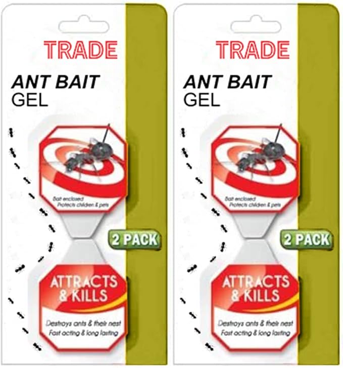 Trade Dual Action Ant Bait Gel Twin PackFast Action Baited Ant Killer StationsReady To Use Pet