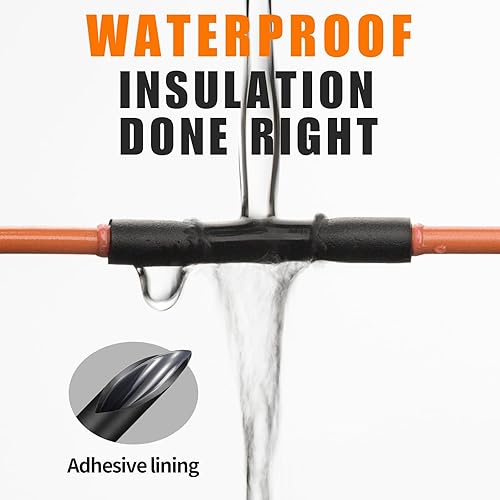 Miniatura 5 de Kit de 400 tubos termorretráctiles, tubos termorretráctiles industriales con forro adhesivo 31 para cables y kits termorretráctiles de grado marino,