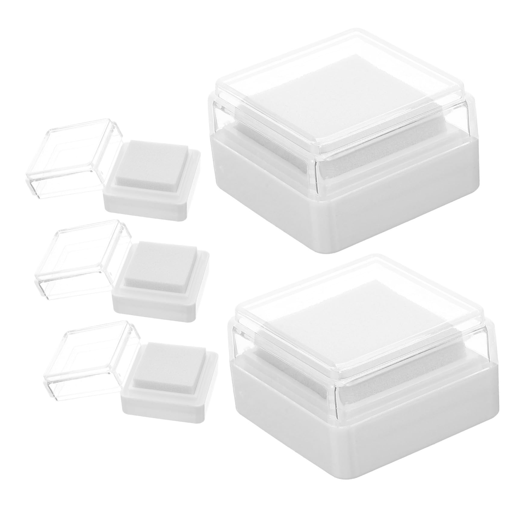 Uonlytech 5 Set Tampone Di Inchiostro Vuoto Mestiere Tamponi Di Inchiostro Per Graffiti Goffratura Creazione Inchiostro Per Timbri Inchiostro A Mano Pianura Spugna Bianca 5 Pezzi*5
