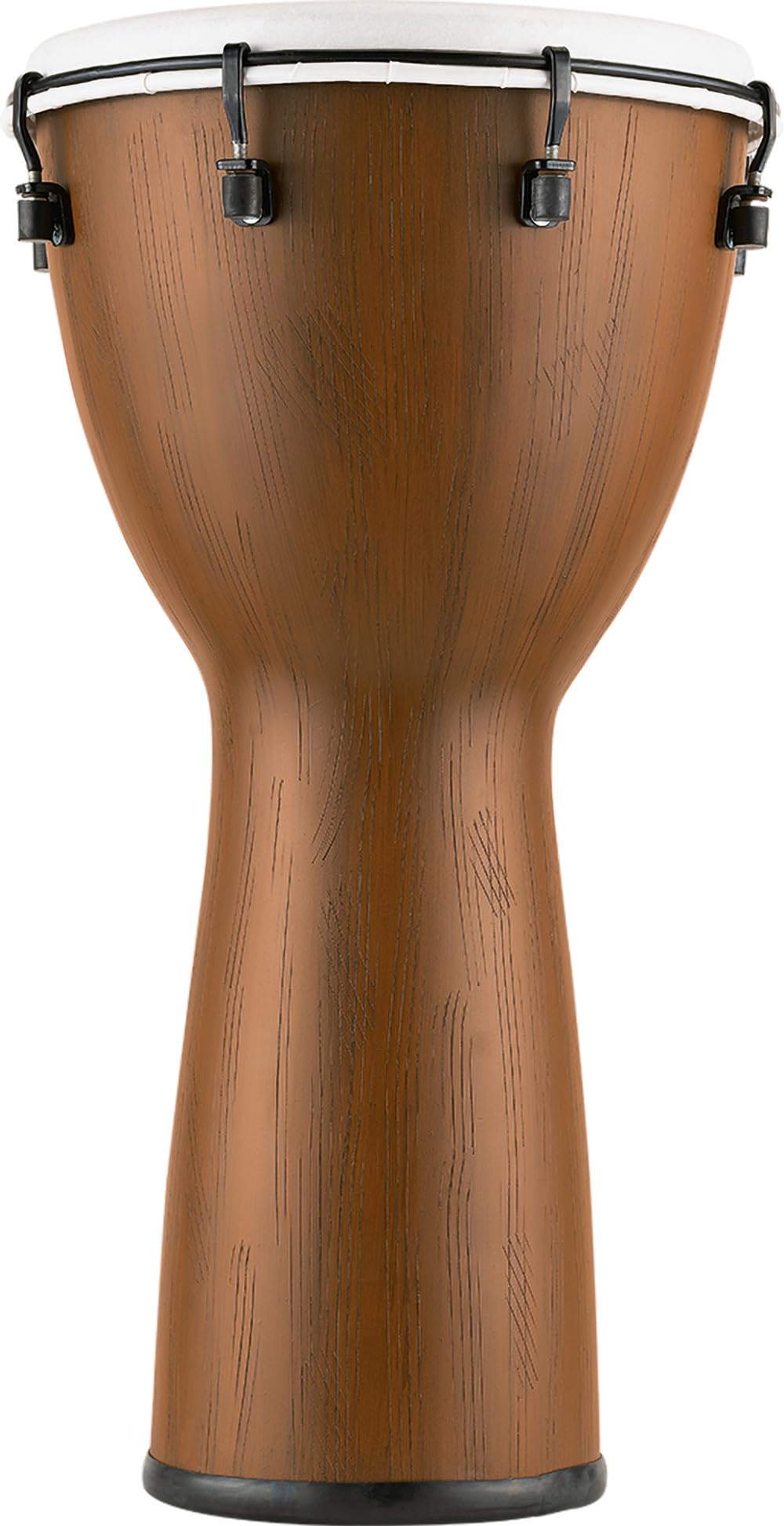 Meinl Percussion Djembe (tutte le stagioni) con guscio e testa sintetici, serie Alpine - NON MADE IN CHINA - 12" Medium Size tuned meccanicamente, 2 ANNI (ADJ12-BW)