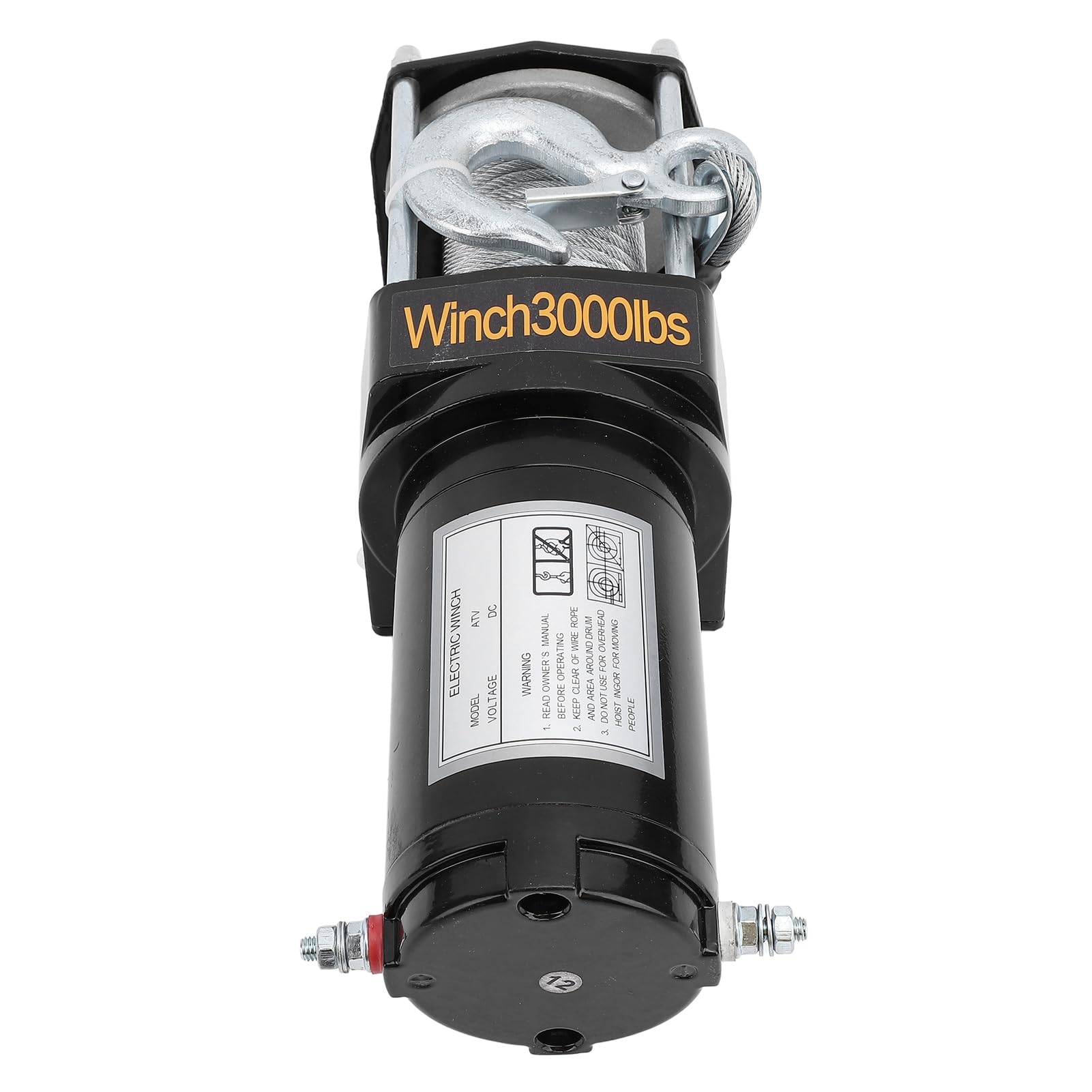 Generic Zestaw Wciągarki Elektrycznej 12V Mocne łożysko Holownicze o Udźwigu 3000 Funtów do Pojazdów Terenowych Stal 31x11x11cm