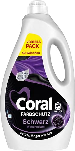 Coral Farbschutz Schwarz Waschmittel 40 WL