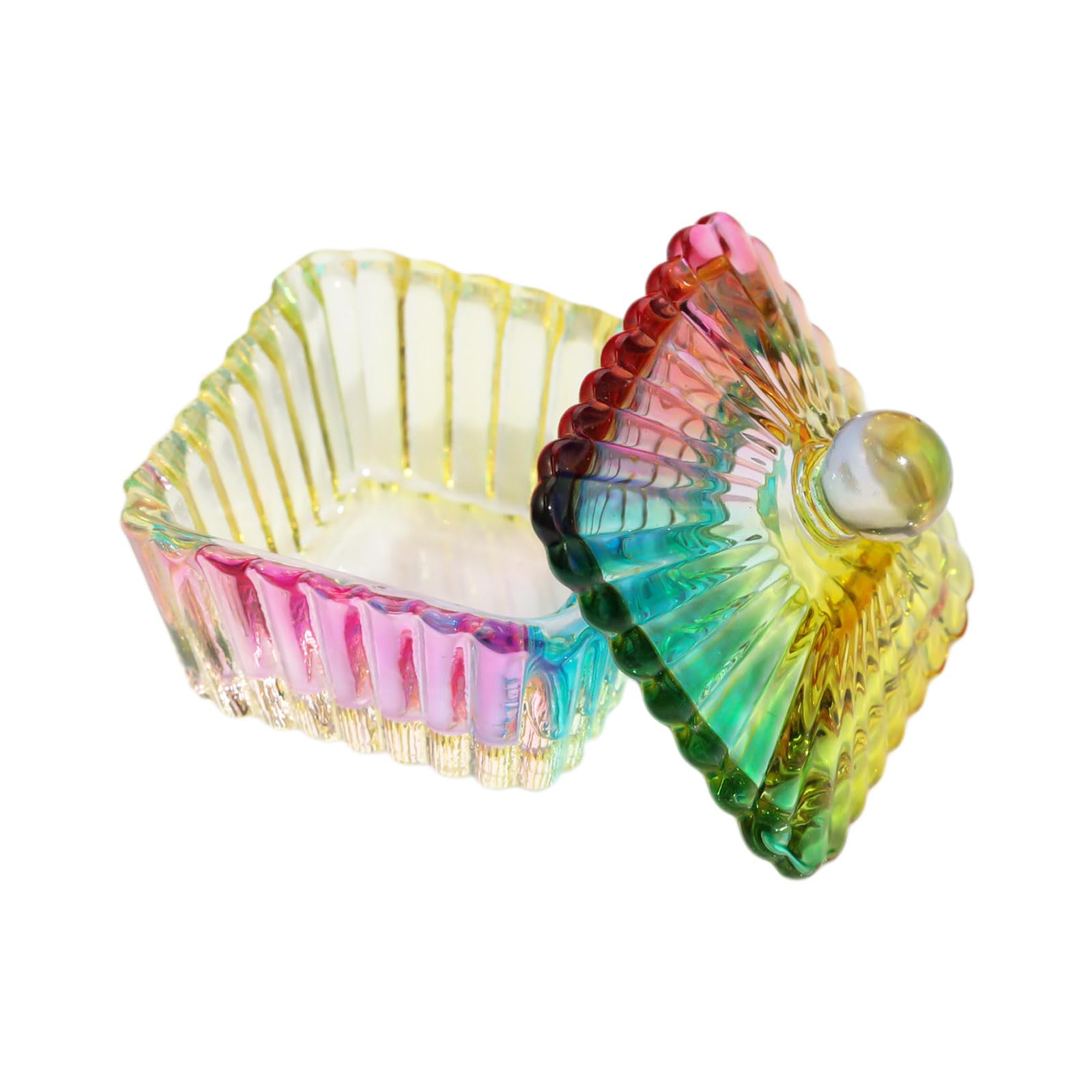 Heart Shaped Nails Art Glass Dappen Dish Crystal Glass Cup With Lid Liquids Crystal Cup Crystal Bowl