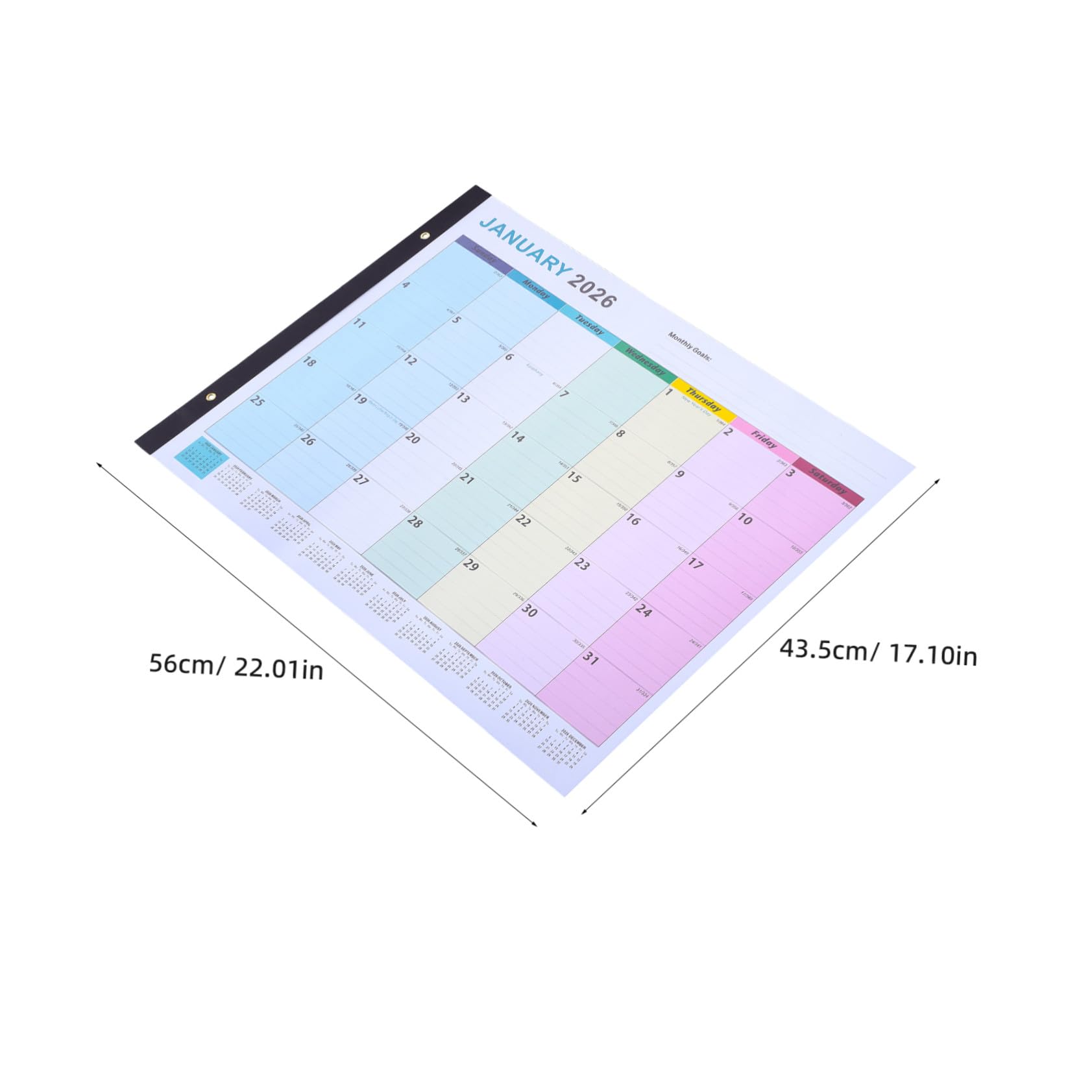 Veemoon Calendario da Parete Mensile Planner da Appendere Layout Verticale Grande Organizzatore per Casa e Ufficio