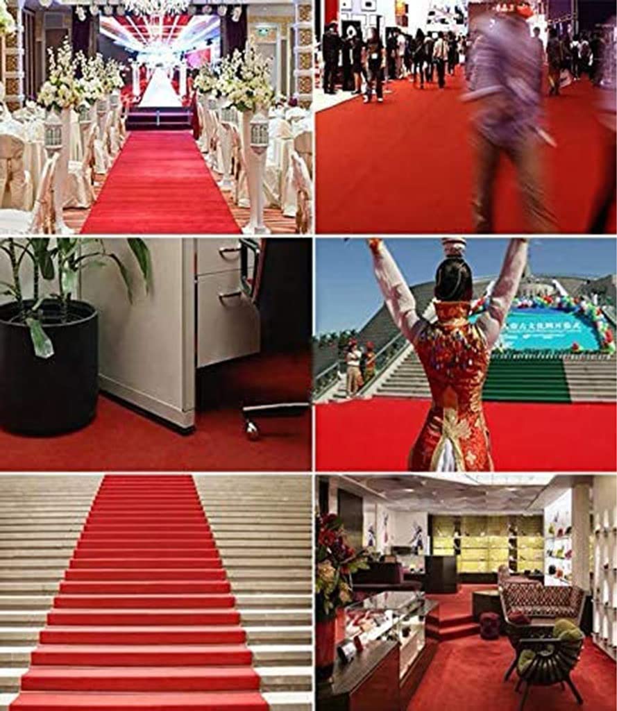 Tappeto per Matrimonio Tappeto da Sposa in Rotolo Rosso da 1 Metro, Tappeto Decorativo Spessore 2,5 mm, Adatto for Natale/Chiesa/Celebrazione di Eventi (Size : 1x5m)