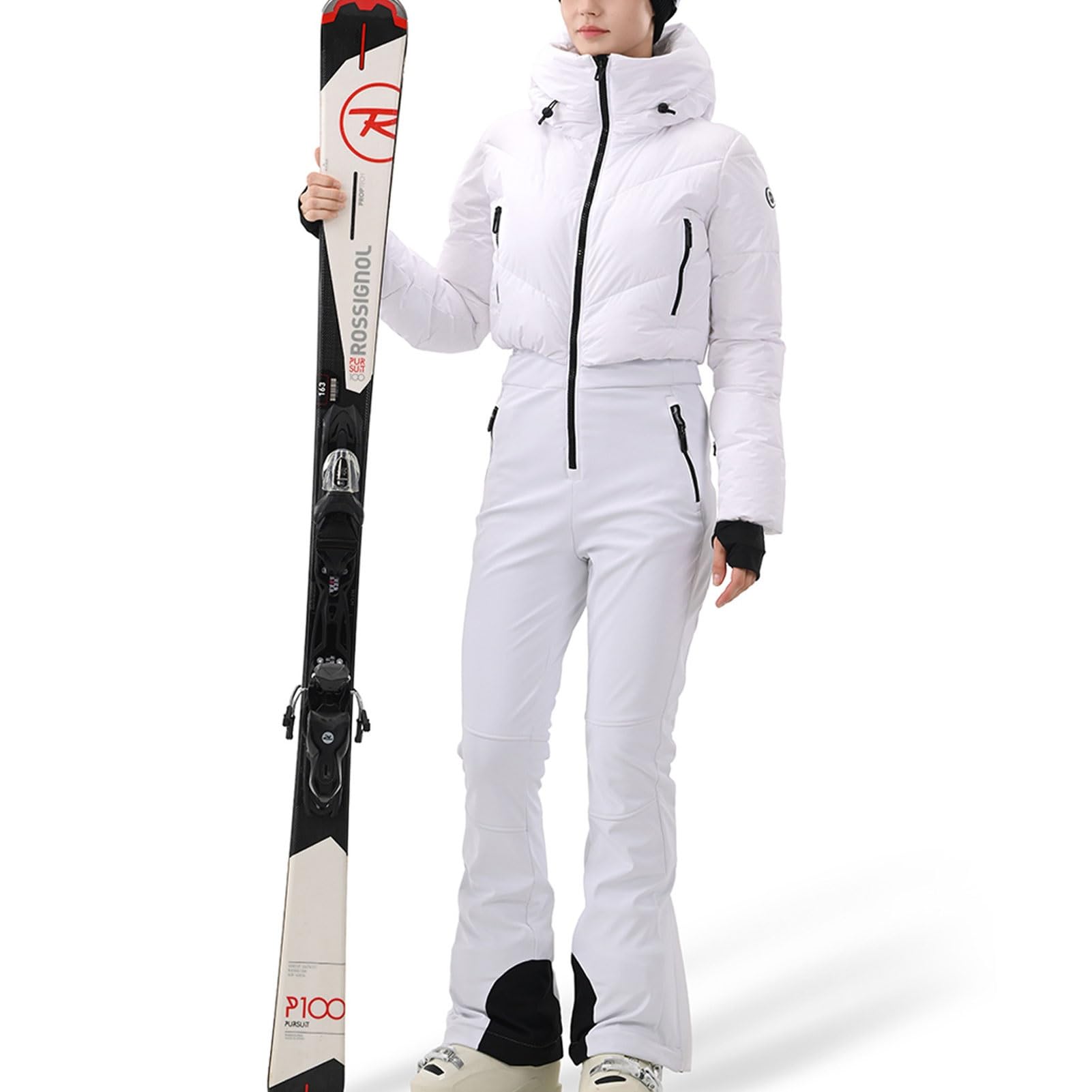 Damski Jednoczęściowy Kombinezon Narciarski, Wodoodporny, Ocieplany, Dopasowany Kombinezon Snowboardowy Na Zimę I Na Zewnątrz