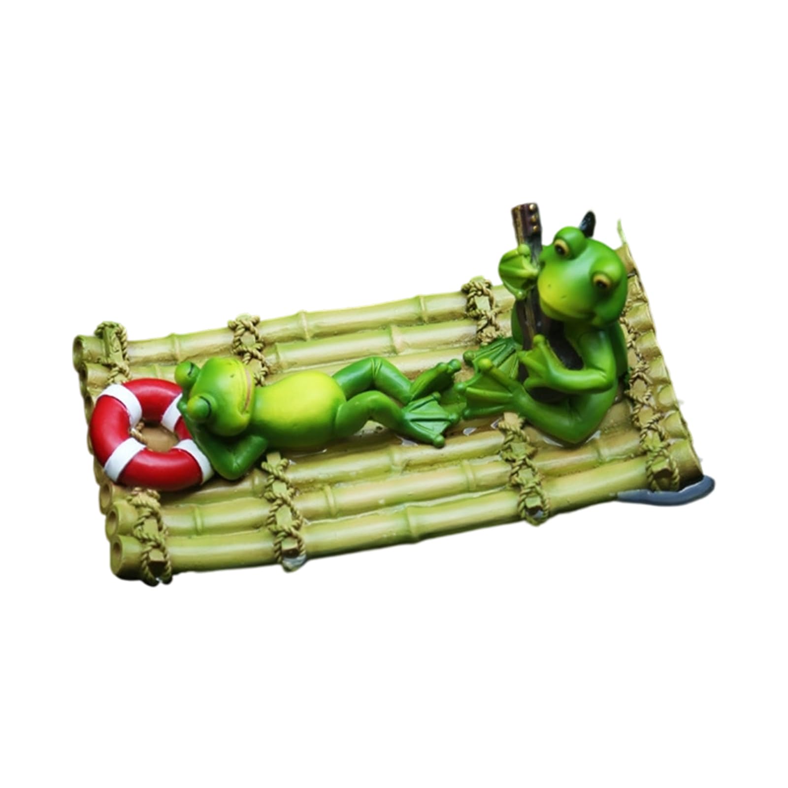 Figura de ranas resistente a la intemperie con diseño realista y flotante