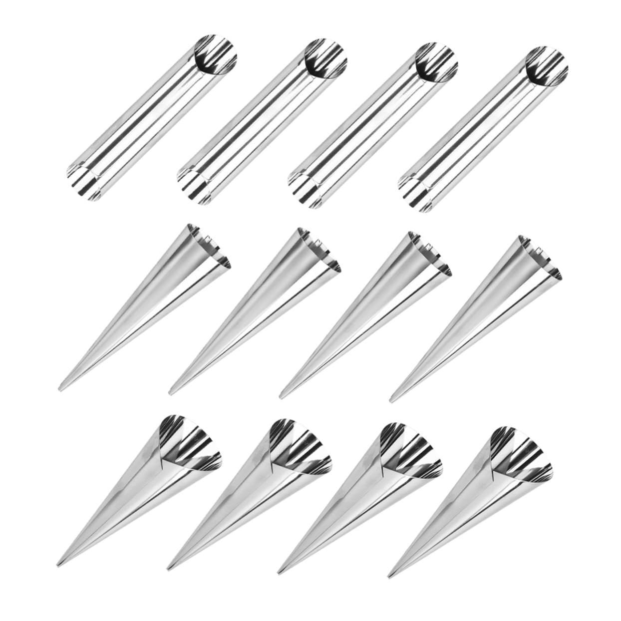 PRETYZOOM 12pcs Cream Horn Molds Tubular Baking Forms for Croissants Pastry Space-saving Kitchen Tools for Sweet Savory Treats