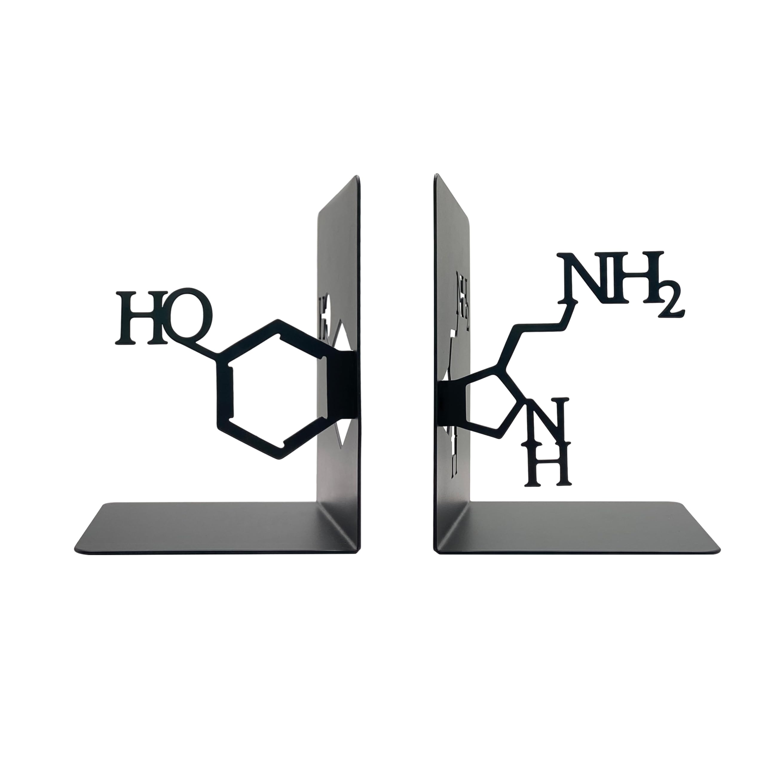 noxozoqm Chemistry Metal Bookends for Bookshelf Study Room Home Office Desk Laboratory Decor, Chemistry Gifts for Chemistry Teacher Professor Friend