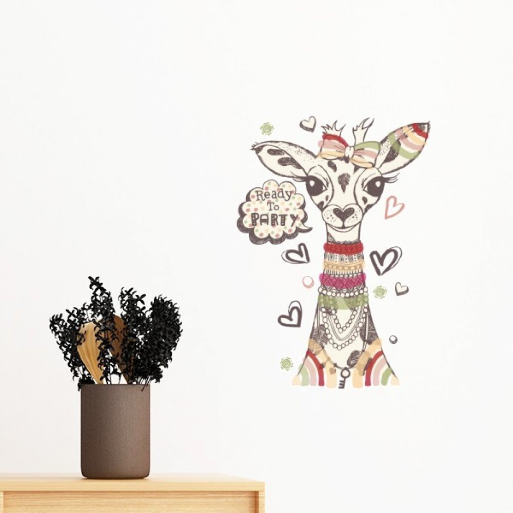 Sticker mural animal amovible pour relooker un mur sans abîmer la peinture