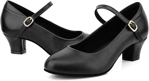 Miniatura 2 de Zapatos de carácter para mujer, zapatos de boda, correa de tobillo, tacones de baile latino