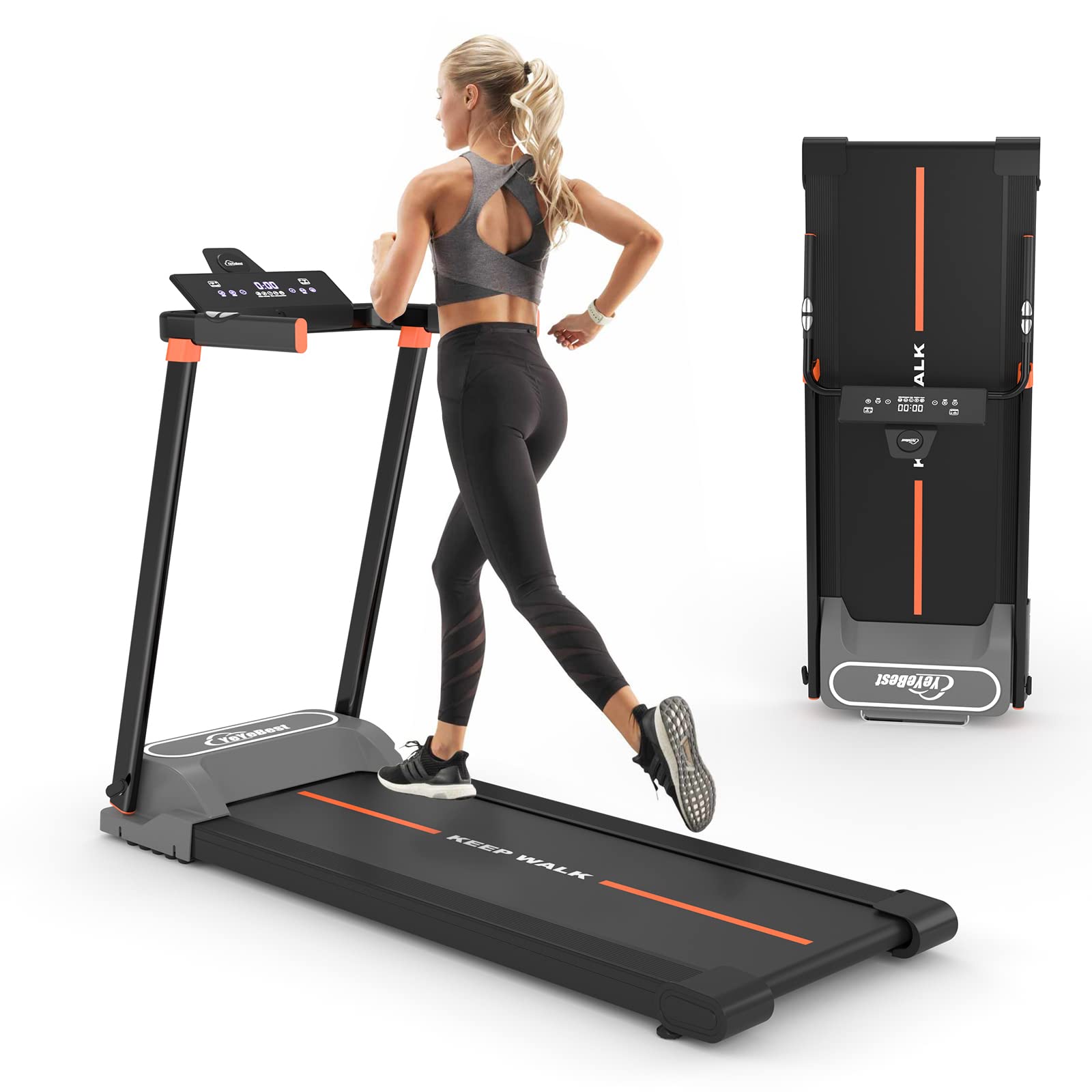 Buy YeYeBest Folding Treadmill, Infrared Speed Regulation, LED Touch