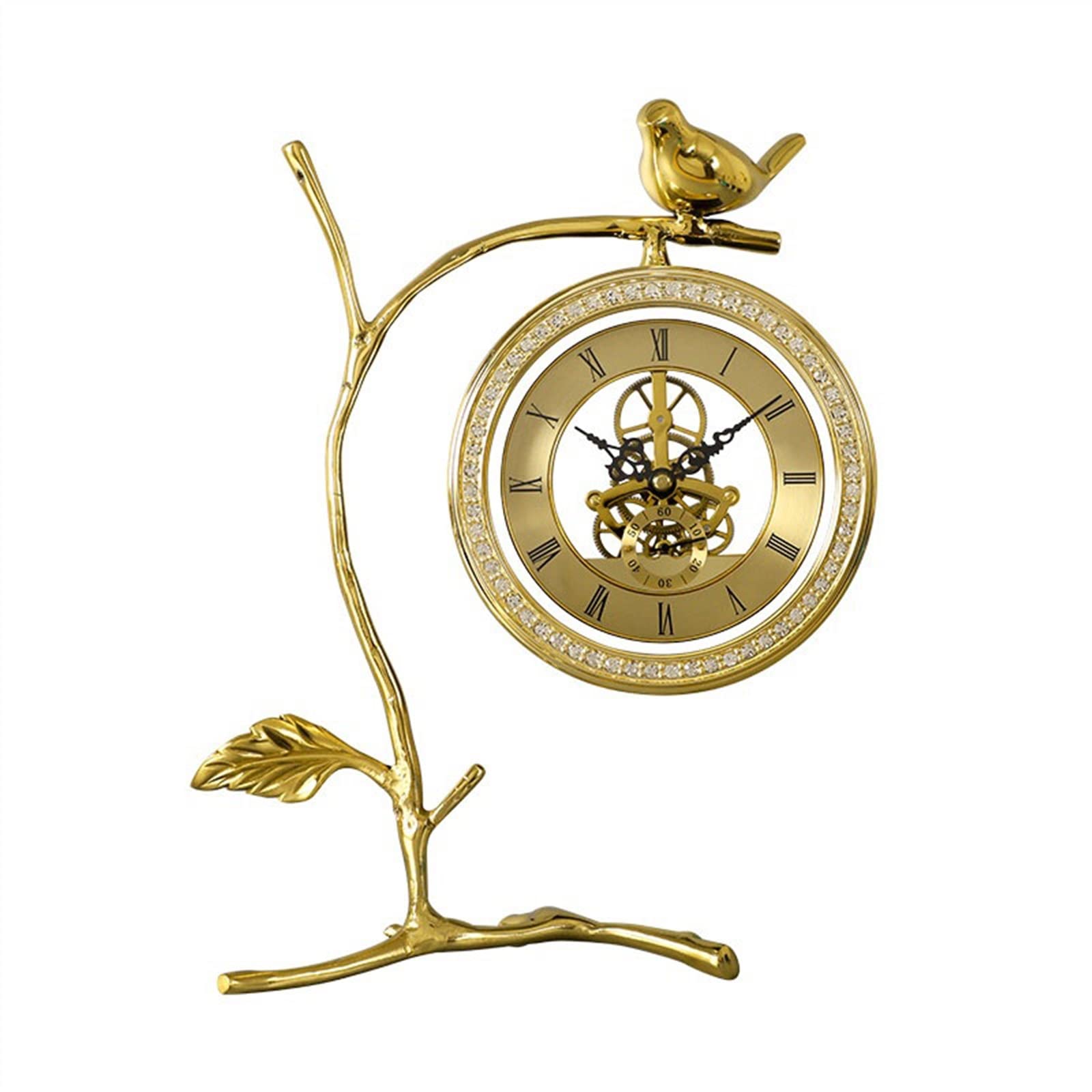 Dh2yjnbf3 Bedside Bird Shaped Desk Clock Nordic Simple Copper Light Luxury Creative Fashion Decorative Decor