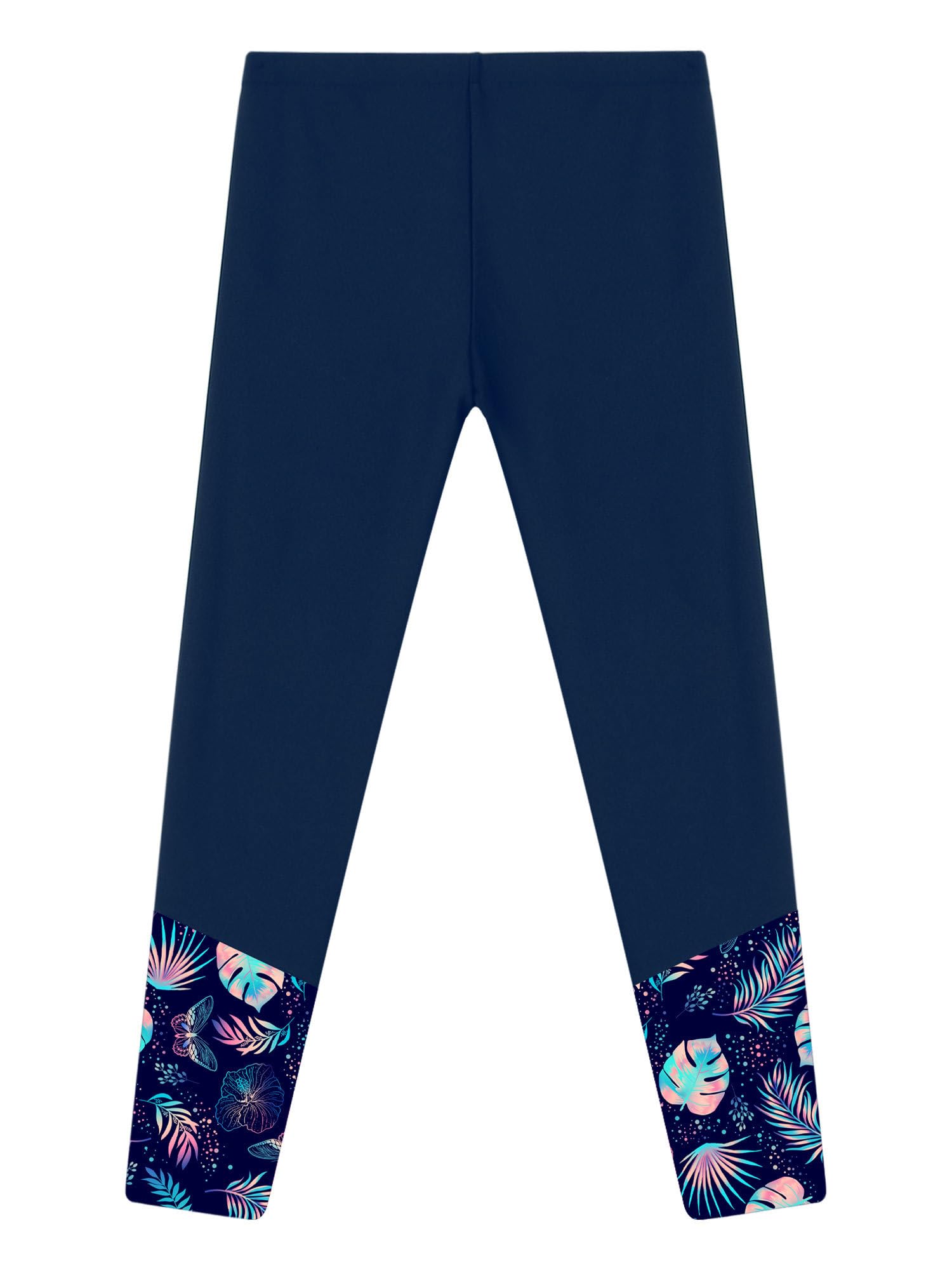 inlzdz Pantalones De Natación para Niñas Leggings De Surf De Cintura Alta Pantalones De Playa Secado Rápido Pantalones De Bikini Protección Solar