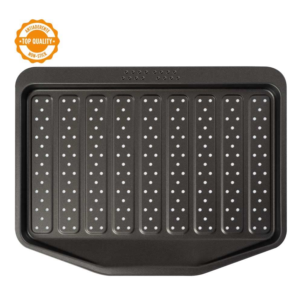 Moule Métallique Anti-Adhésif Decora Bake&Cook Crisp&Fry 41 X 31,5 X 2,5 Cm - Parfait Pour Légumes Grillés Et Frites