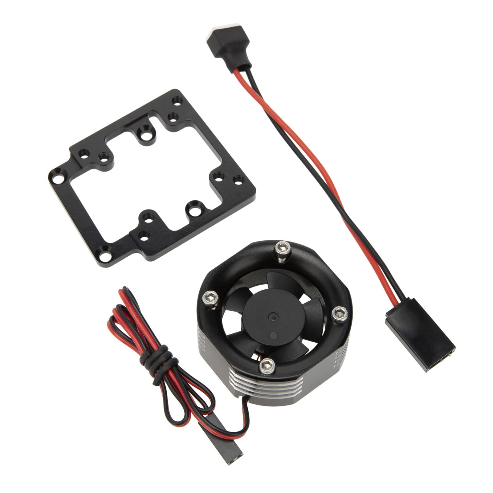 8.4V RC Car Cooling Fan Replacement High-Speed Motor Cooling Fan for TRAXXAS 1/8 4WD Sledge Monster Truck, Black Accessory