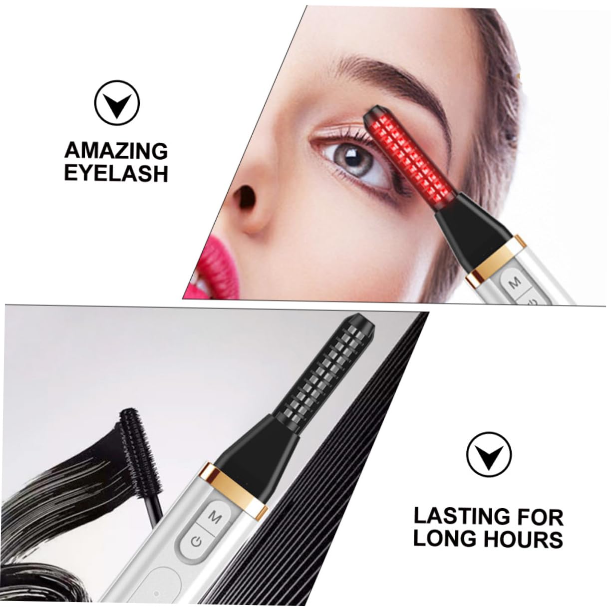 Healeved 3piezas Rizador De Pestañas Eléctrico Calentado Curler De Pestañas Térmico Recargable Usb Rizador Profesional