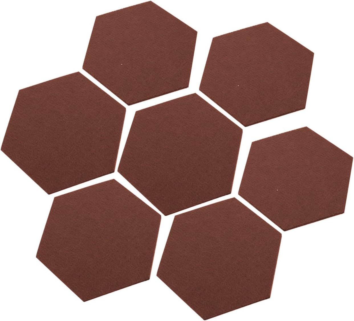 VILLCASE 12pcs Hexagon Felt Wall Board Self-Adhesive Memo Bulletin Board for Photos Notes and Memos Acoustic Decorative Tiles for Home and Office