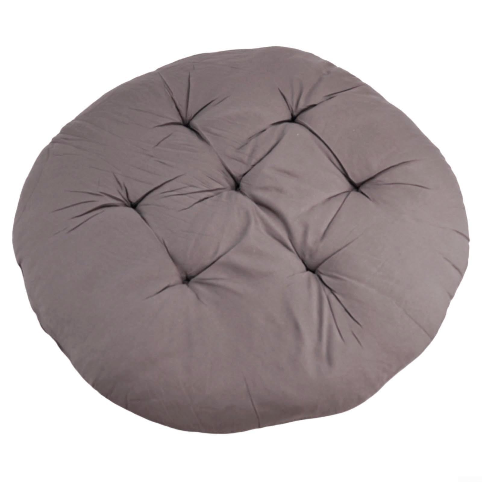 Cojín redondo para silla colgante, 60 x 60 cm, poliéster resistente a la intemperie con relleno de algodón PP, transpirable y cómodo para sillas columpios y hamacas al aire libre, accesorio ideal para
