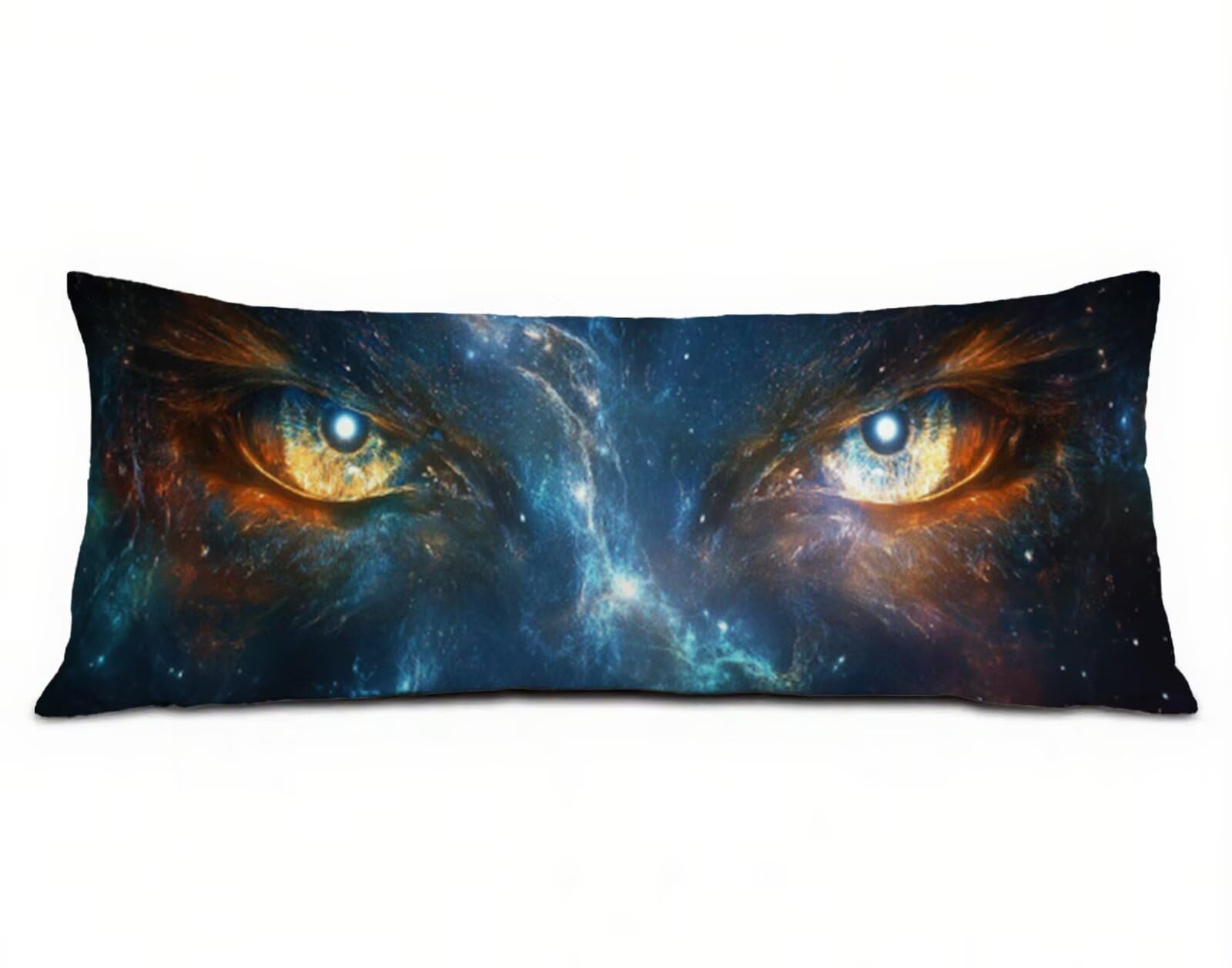 Seitenschläferkissen Bezug 60 x 180 cm Traum Seitenschläferkissen mit Unsichtbarem Reißverschluss, Samt Atmungsaktiv und Weich Schwangerschaftskissen Body Pillow Auge, für Deko Wohnzimmer Sofa R-3603