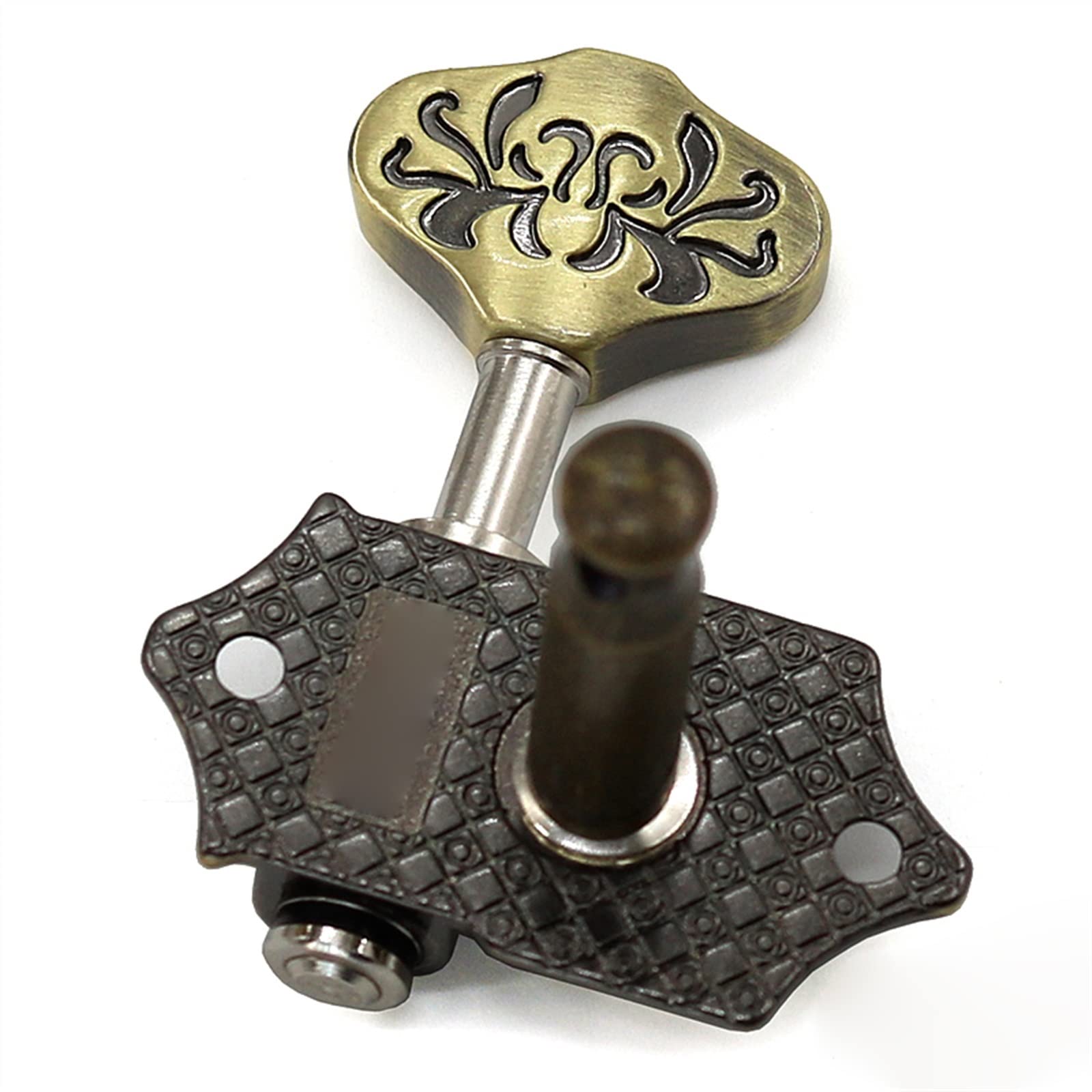 3R3L Gitarrensaiten-Stimmwirbel, Mechaniken, offener Typ, Bronze-Mechaniken für Akustikgitarrenteile Stimmgeräte Ersatzteile für gitarren