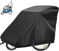 Vista 1 de Sqodok Funda para remolque de bicicleta, cubierta de almacenamiento impermeable para remolque de bicicleta, material Oxford 420D con revestimiento