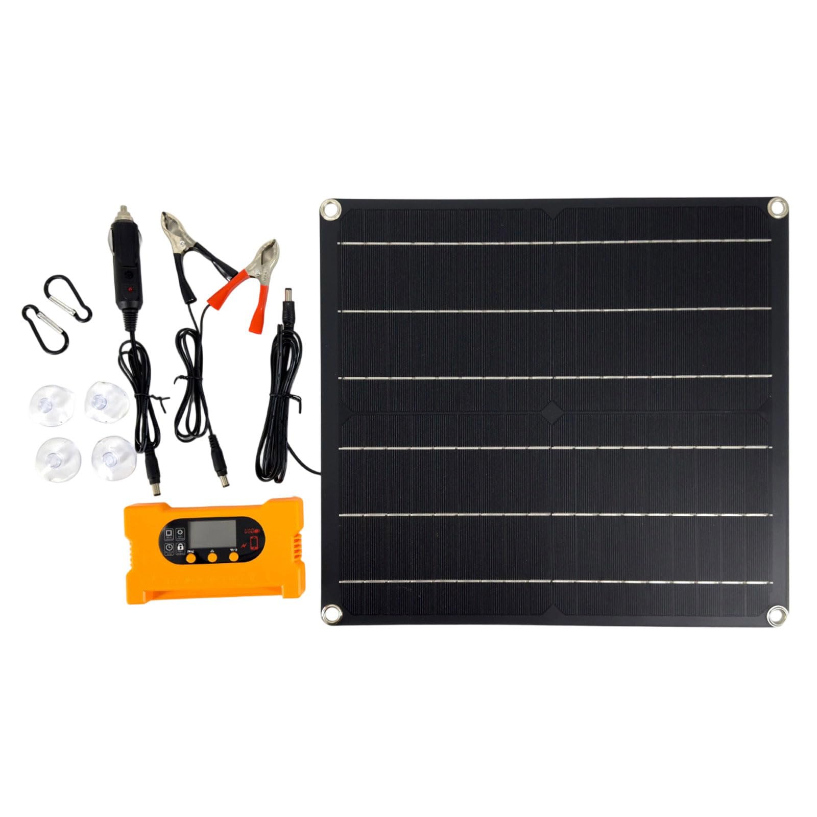 Tfaoys Multicolor Portable Outdoor Emergencies Power 25W 18V Waterproof Monocrystalline Solar Panel Kits Battery Unfettered Direct Drive Portable Outdoor Emergencies Power