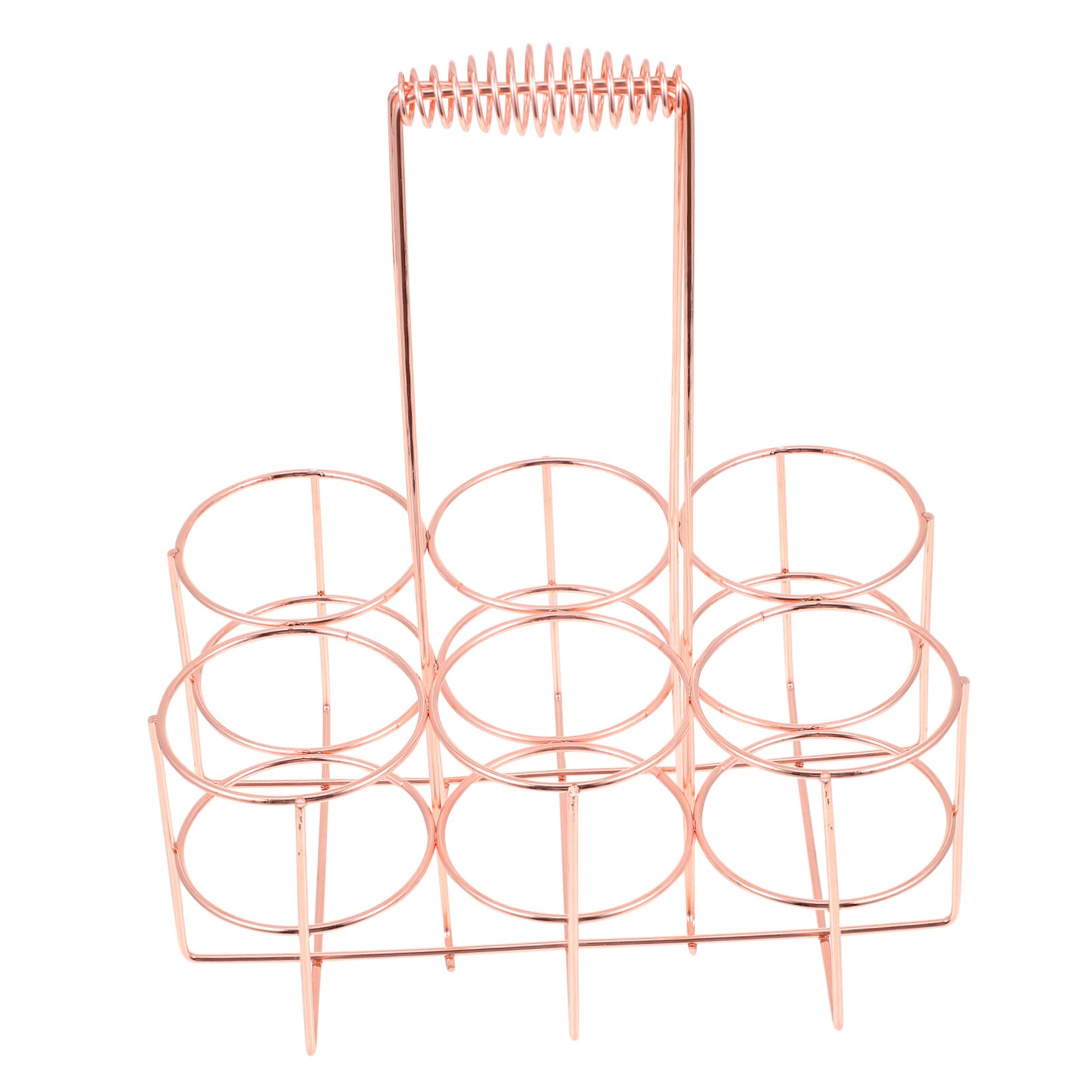 Mikinona Iron Beer Storage Rack Portable Wine Bottle Carrying Holder Iron Beer Basket for Home Bar Restaurant Multifunctional Design and Stylish Wine Rack