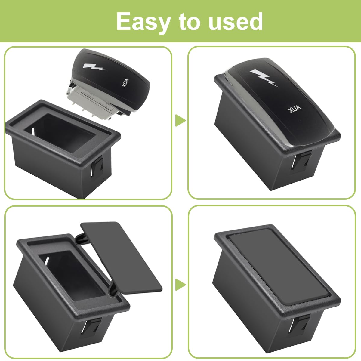 Amazon.co.jp: Xiatiaosann 4個のロッカースイッチパネル