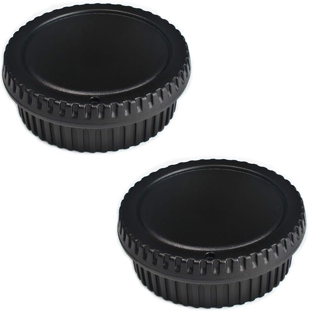 VKO Front Body Cap & Rear Lens Cap Replacement for Canon EOS 60D 70D 77D 80D 7D 5D Mark II III IV 750D 760D 700D 800D 4000D 2000D 200D 1300D Camera Body & EF Lens Replaces RF-3(2 Pack)
