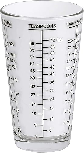 Miniatura 4 de Kolder Vaso medidor multiusos líquido y seco 16 onzas estampado negro