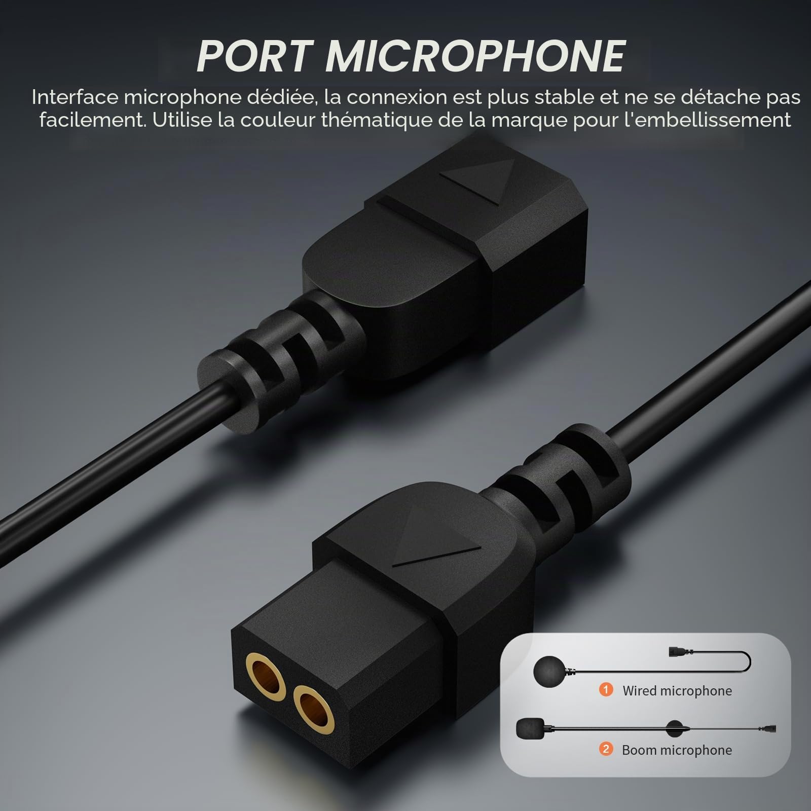Fodsports HRSQS FOD Système Audio Haut-Parleur et Micro pour FX8 Pro/Air | 1 microphone flexible, 1 microphone miniature, haut-parleur 40 mm