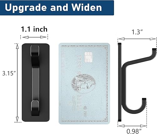 Miniatura 4 de pickpiff Paquete de 6 ganchos autoadhesivos para toallas, abrigos, batas, llaves, gancho extra adhesivo de acero inoxidable para puerta, baño,