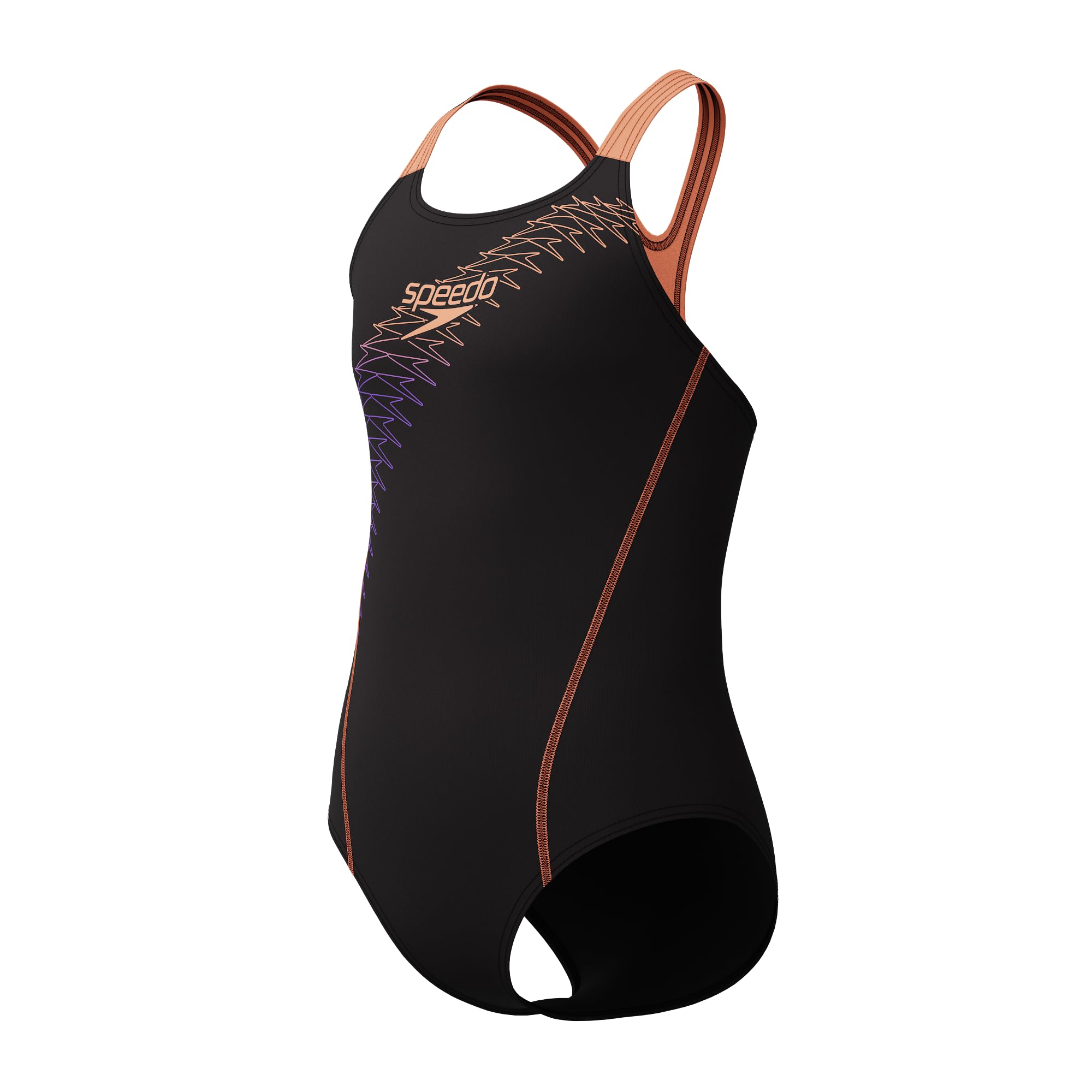 Speedo Mädchen Medley Logo Medalist Badeanzug Orange
