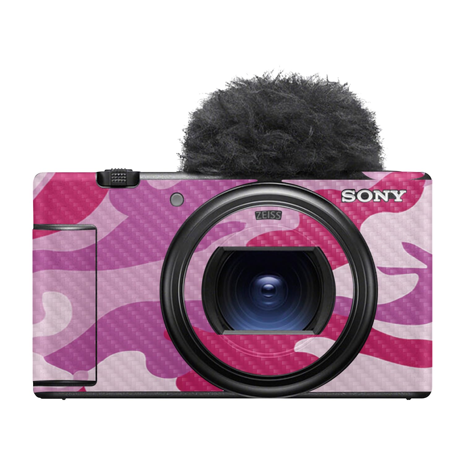 Carbon Fiber Camera Skin Compatible with Sony ZV-1 Mark II (2023) - Pink Camo - Premium 3M Vinyl Protective Wrap Decal Cover - Easy to Apply | Crafted in the USA by MightySkins