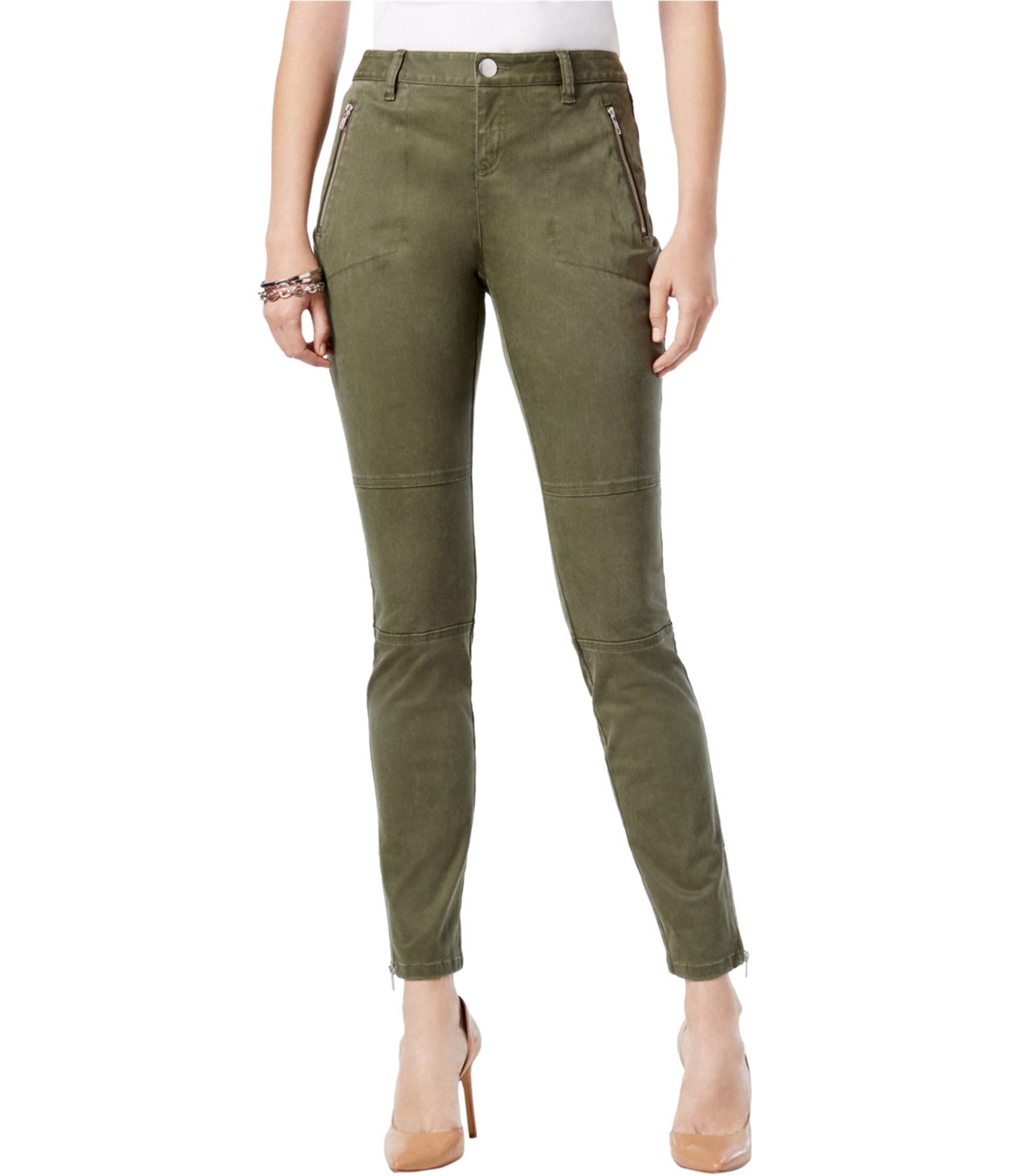 I-N-C Womens Skinny Casual Chino Pants Green 6