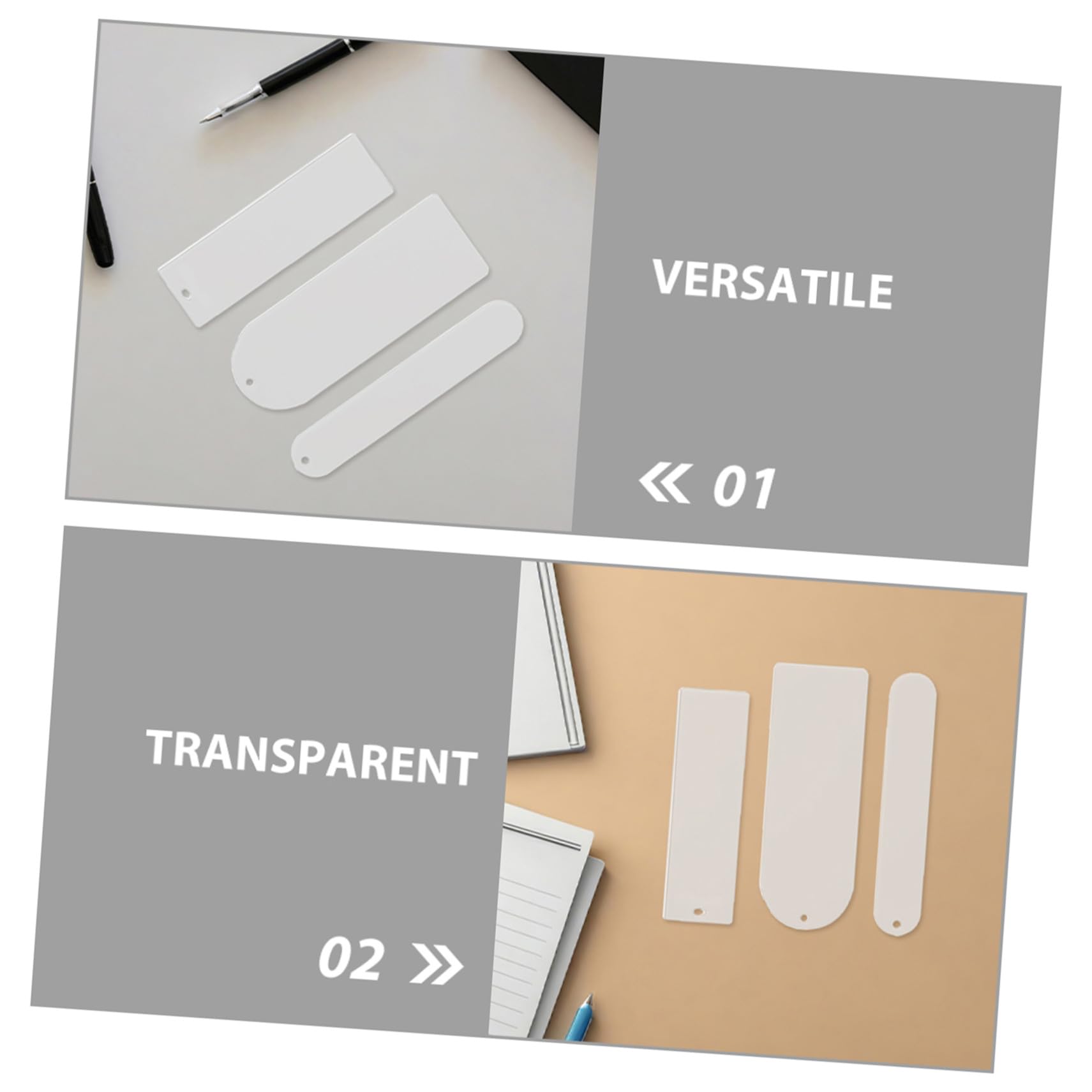 Segnalibri in Acrilico con Nappe per DIY Segnalibri Vuoti Lucidi per Appendere Kit per Donne Studenti e Amanti dei Libri