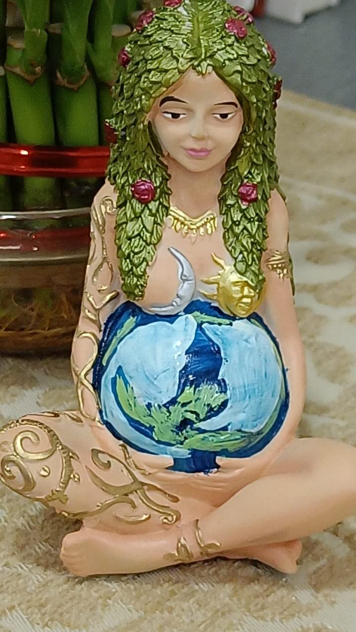 Gaia Goddess Mother Earth Home Nature Figurine Art Statue for Home Decoration - (Skin Color)
