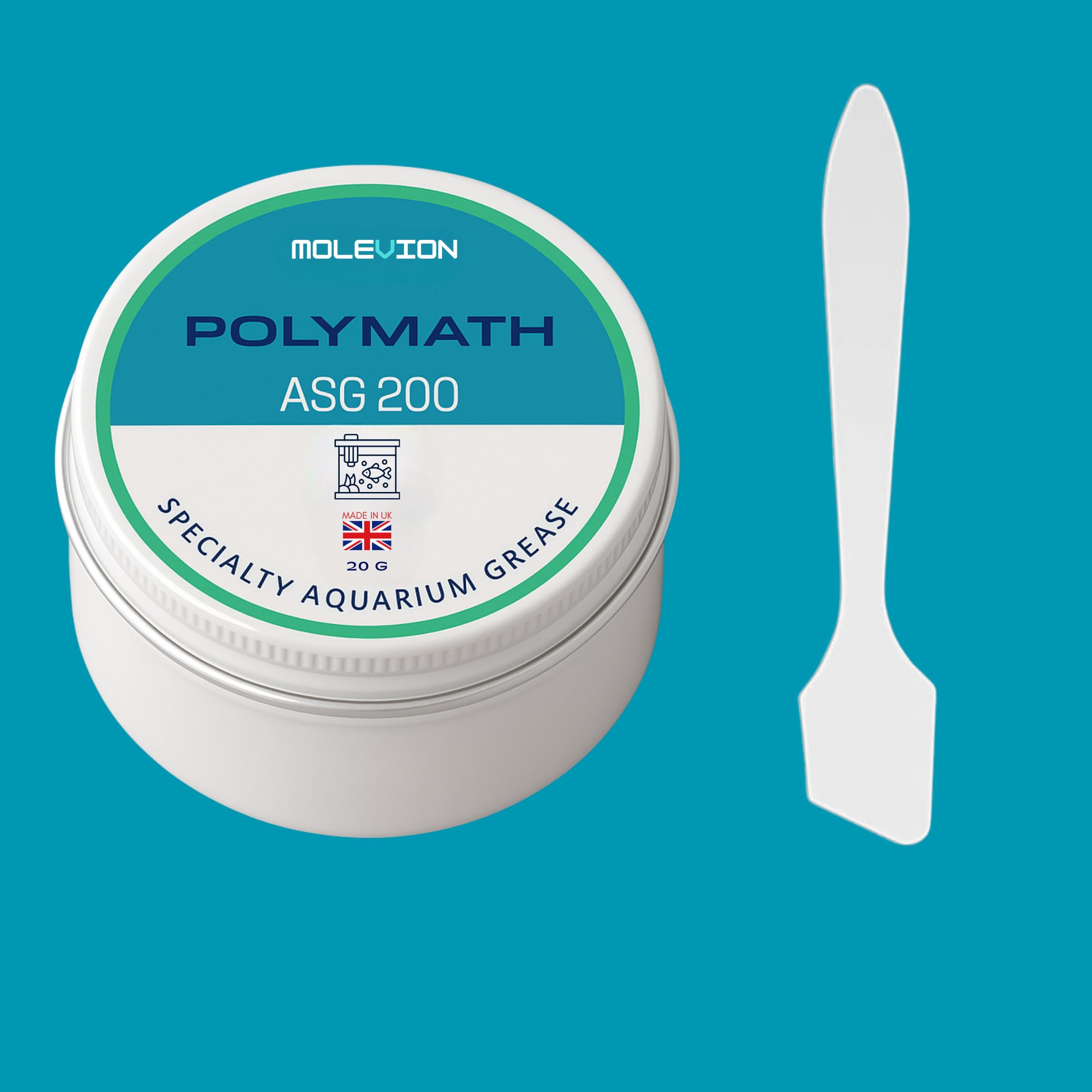 Molevion Polymath Specialty Aquarium Grease 20g, Fish-Safe Lubricant for Aquarium & Pond Equipment, O-Rings, Seals - Image 2